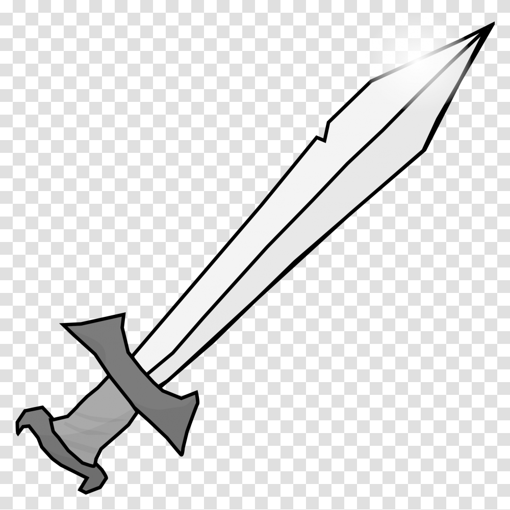 Tiny Sword Clipart Graphic Black And White Library Sword Clipart Black And White, Blade, Weapon, Weaponry, Axe Transparent Png