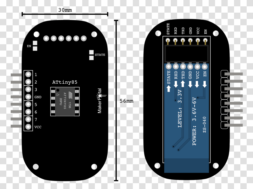 Tinybluex A Low Power Bluetooth Arduino Board - Maker Portal Portable, Text, Electronics, Screen, Word Transparent Png