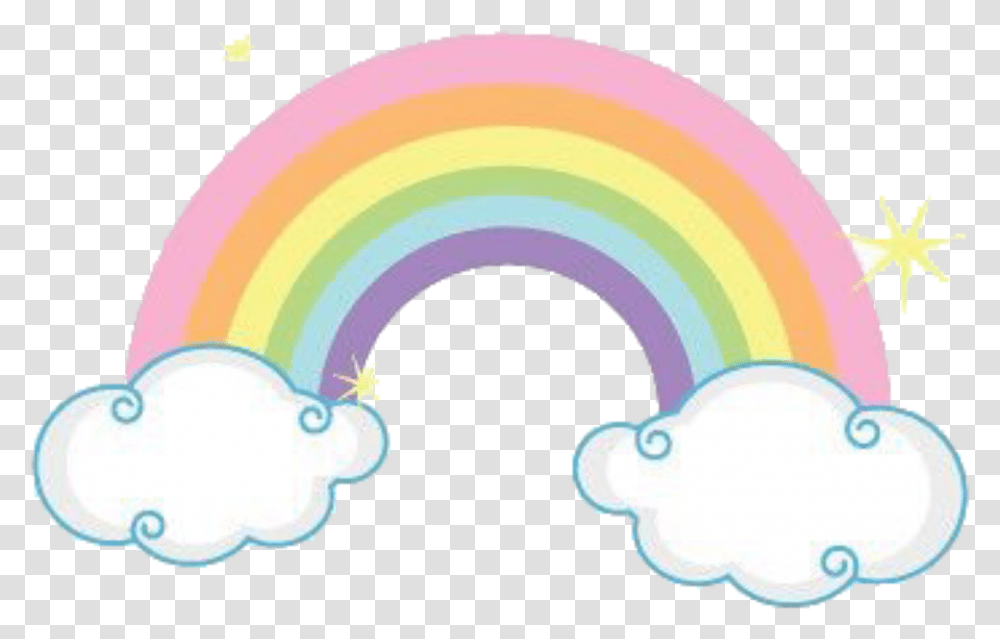 Tinymojis Cute Rainbow Clouds Soft Sticker By Goopie Girly, Graphics, Art, Nature, Outdoors Transparent Png