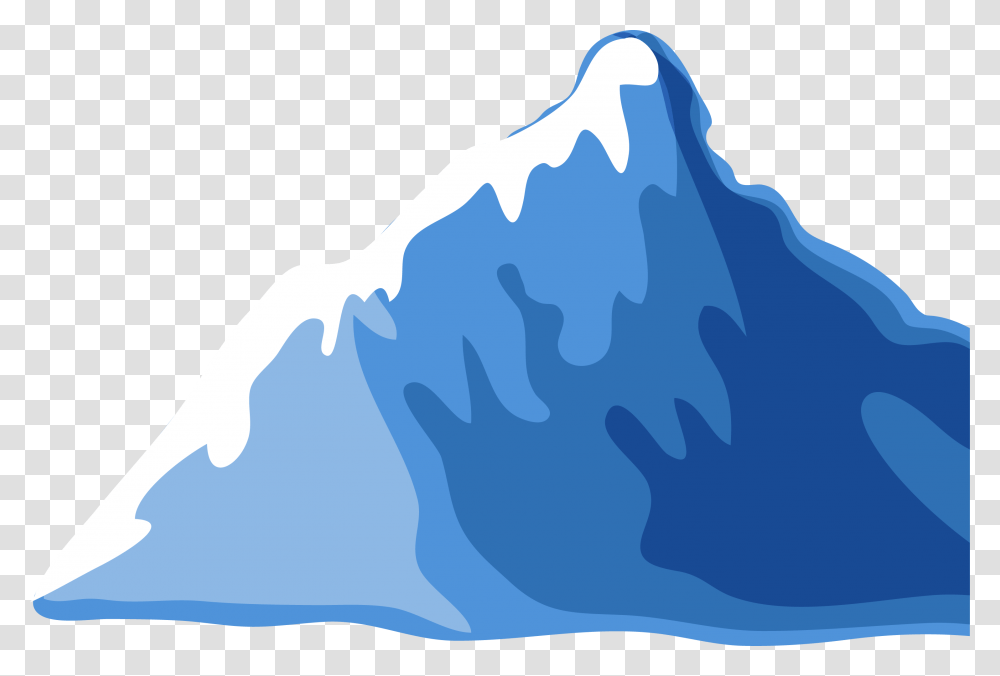 Tip Of The Iceberg Clipart Cartoon Mountain Background, Outdoors, Nature, Peak, Mountain Range Transparent Png