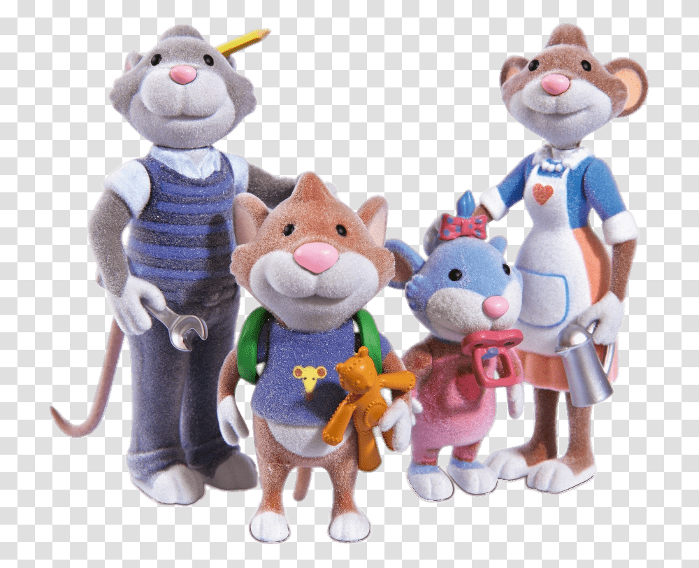 Tip The Mouse Family Topo Tip Famiglia, Doll, Toy, Figurine, Plush Transparent Png