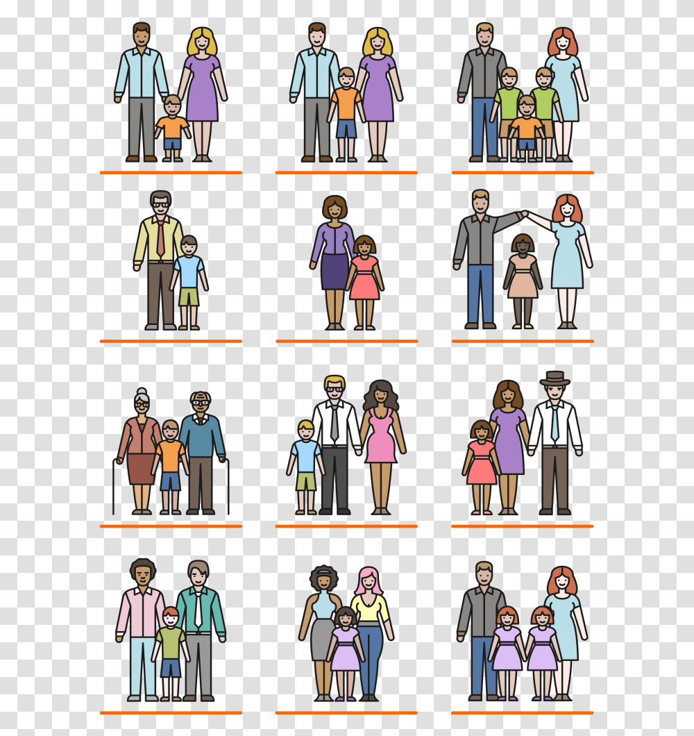 Tipos De Familia Actuales, Person, Comics, Book, Collage Transparent Png