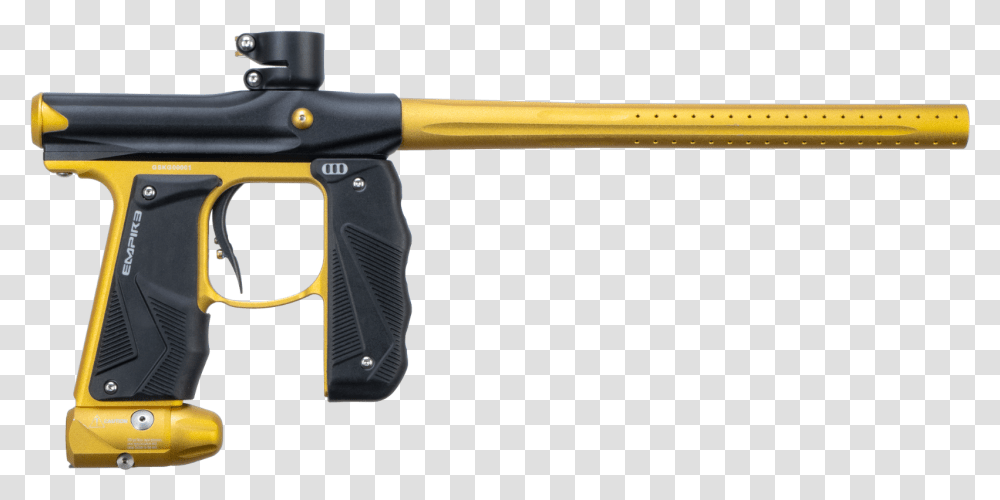 Tippmann Empire Paintball Mini Gs Marker Dust Blackgold Empire Mini Gs Black And Gold, Gun, Weapon, Weaponry, Rifle Transparent Png