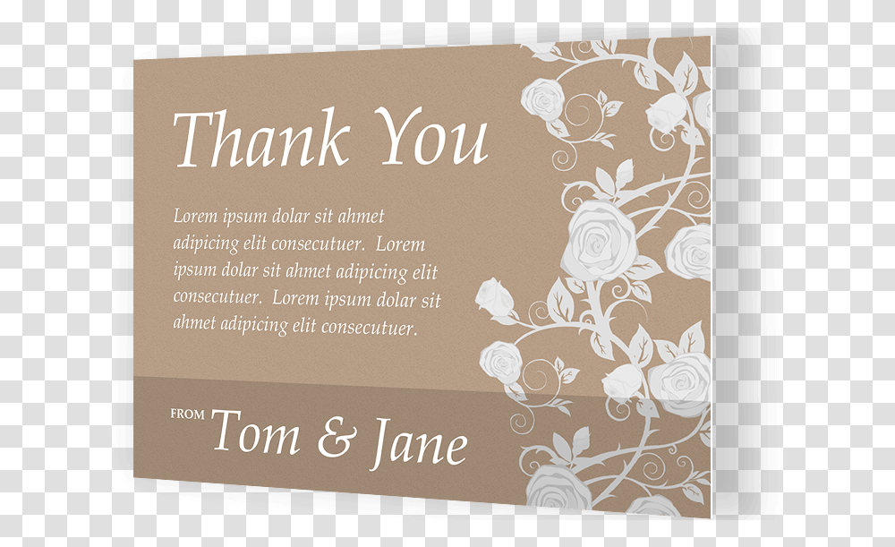Tips To Find Appropriate Wedding Cards With Wedding Thank Card, Floral Design, Pattern Transparent Png