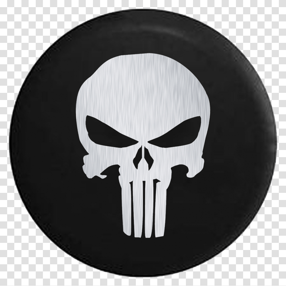 Tire Cover Pro Brushed Aluminum American Patriot Punisher Skull, Label, Logo Transparent Png
