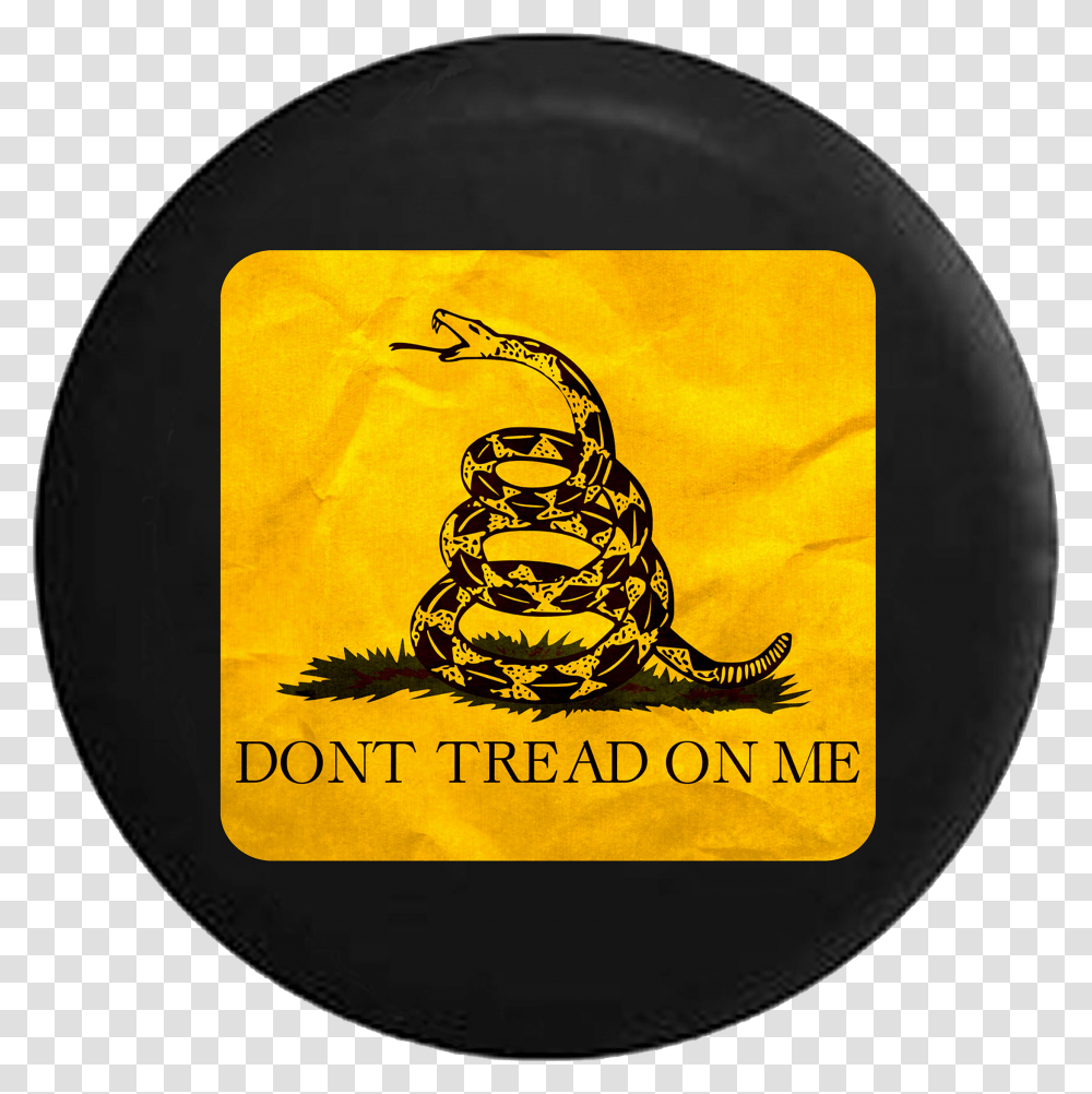 Tire Cover Pro Dont Tread On Me Yellow And Black Gagsden Snake, Label, Logo Transparent Png