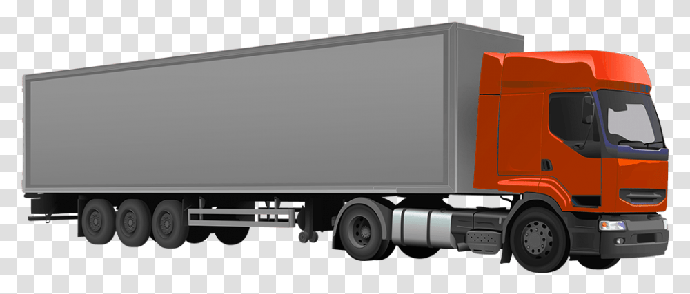 Tire Track Clipart Truck Container, Vehicle, Transportation, Trailer Truck, Moving Van Transparent Png