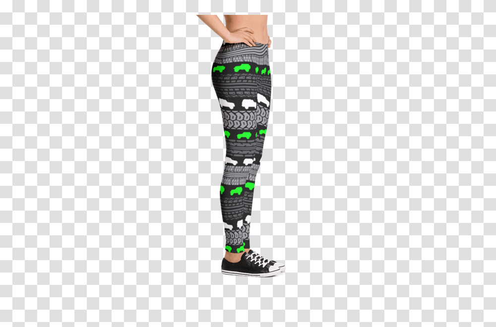 Tire Track Leggings Neon Green Jeep Silhouettes Jeep World, Pants, Sock, Shoe Transparent Png