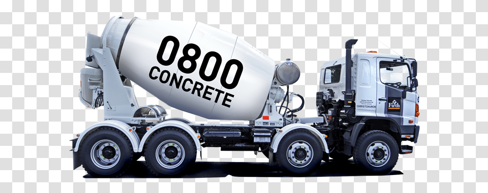 Tire Truck Motor Vehicle Public Utility Cement Mixers Trailer Truck, Transportation, Wheel, Machine Transparent Png