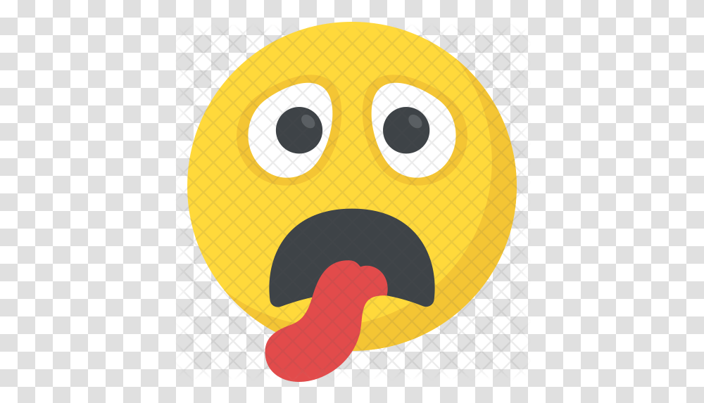 Tired Emoji Icon Of Flat Style Circle, Pac Man, Fence Transparent Png