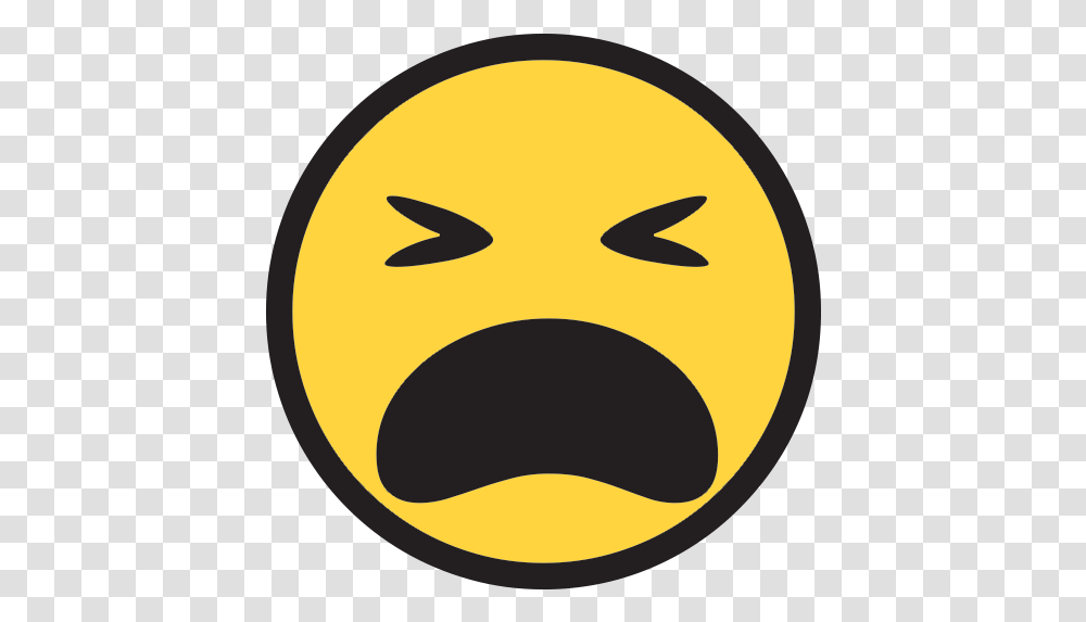 Tired Face Emoji For Facebook Email Emoji Tired Of, Pac Man Transparent Png