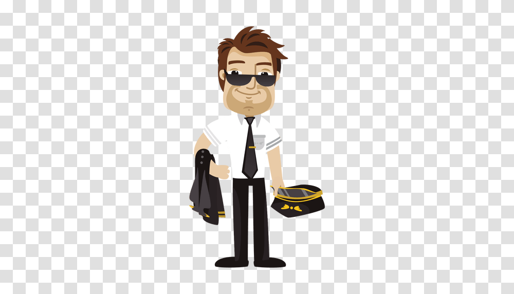 Tired Pilot Cartoon Profession, Person, Human, Sunglasses, Accessories Transparent Png
