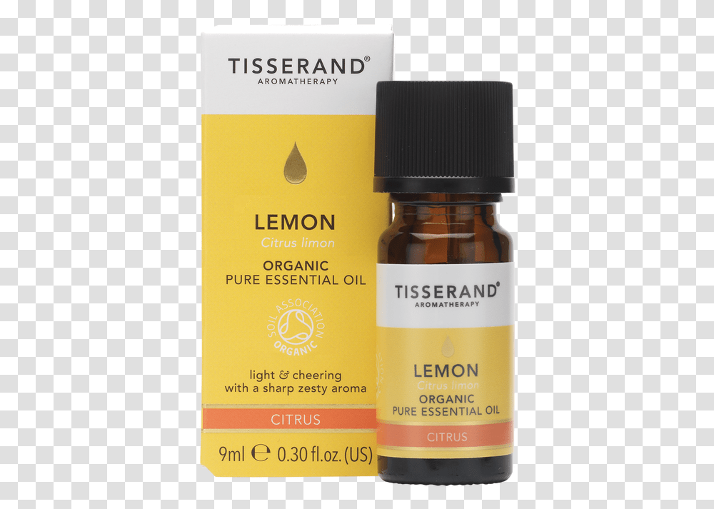Tisserand Aromatherapy Lemon Organic Essential Oil Essential Oil, Bottle, Cosmetics, Beer, Alcohol Transparent Png
