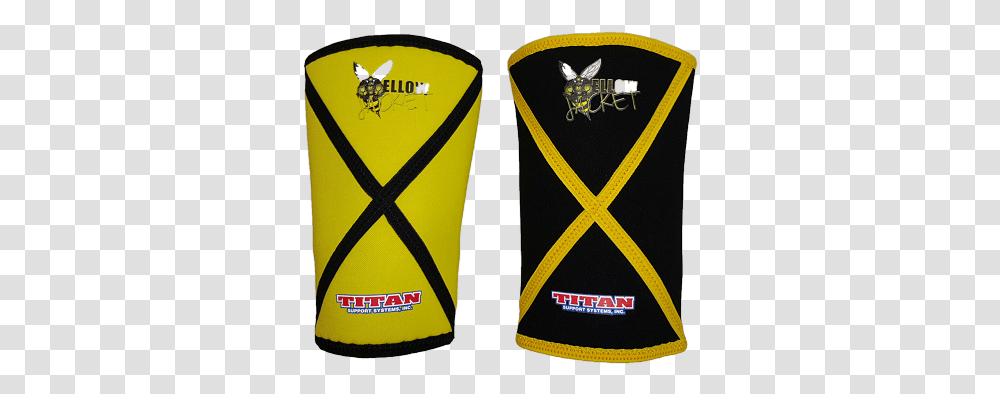 Titan Yellow Jacket Knee Sleeves Titan Knee Sleeves Ipf, Logo, Bottle, Label Transparent Png