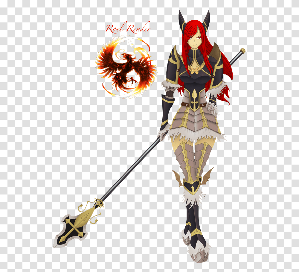 Titania Erza Scarlet Armor, Person, Human, Knight, Duel Transparent Png