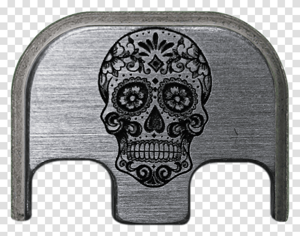 Titanium Back Plate Sugar Skull Template Printable Free, Buckle, Doodle, Drawing Transparent Png