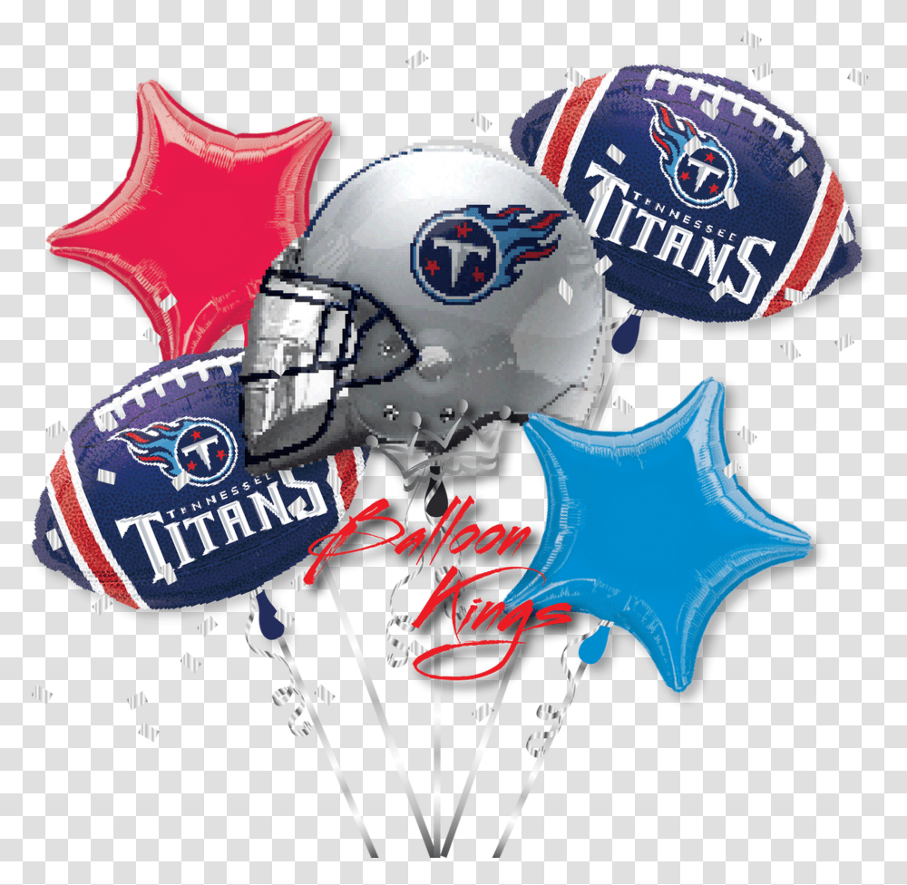 Titans Bouquet Basketball Balloons Hd, Apparel, Helmet, Football Helmet Transparent Png