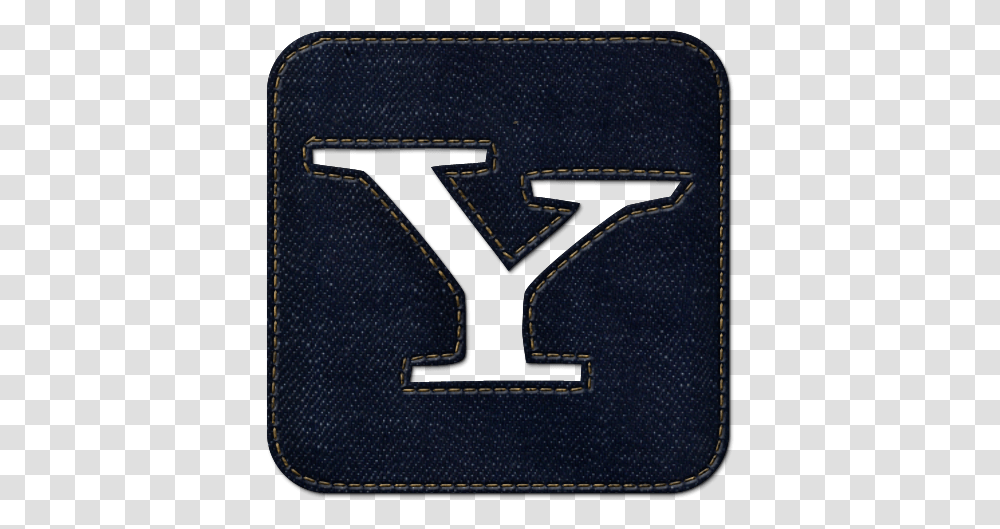 Title High Resolution Dark Blue Denim Jeans Logo Yahoo, Alphabet, Number Transparent Png