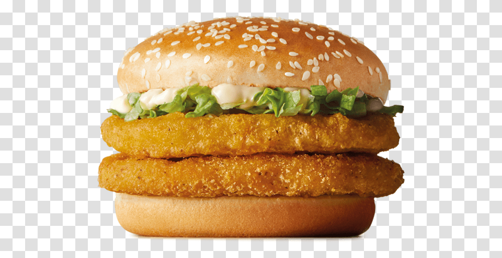 Title Mcd Double Mc Chicken, Burger, Food, Hot Dog, Sesame Transparent Png