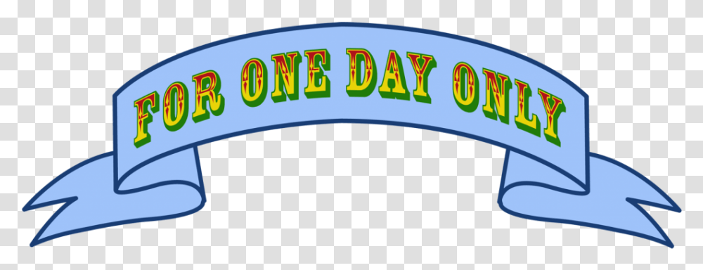 Title One Day Ribbon One Day Only Clip Art, Number, Word Transparent Png