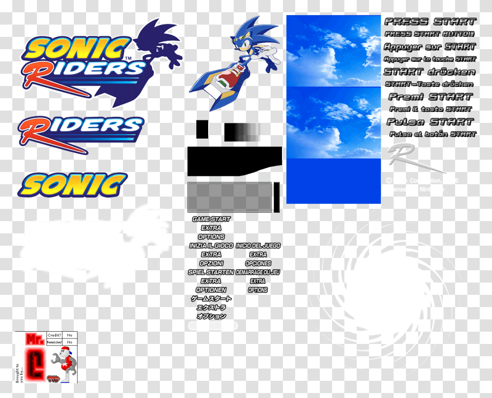 Title Screen Sonic Riders, Poster, Advertisement, Flyer, Paper Transparent Png