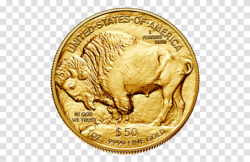TitleStyle Max Height 1 Oz American Gold Buffalo Random Dated Coin, Money, Lion, Wildlife, Mammal Transparent Png