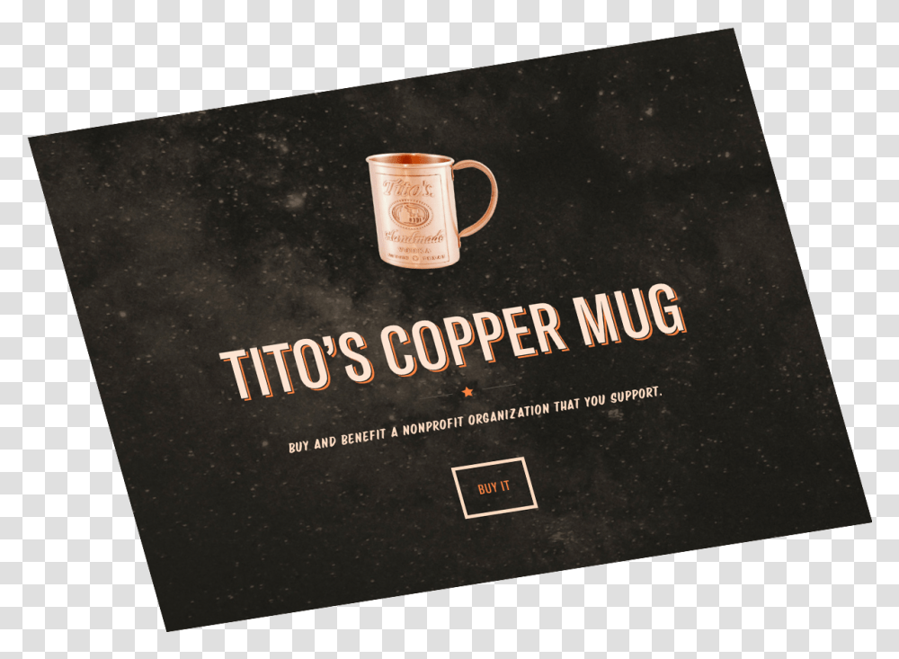 Titos Handmade Vodka Coffee Cup, Advertisement, Poster, Text, Paper Transparent Png