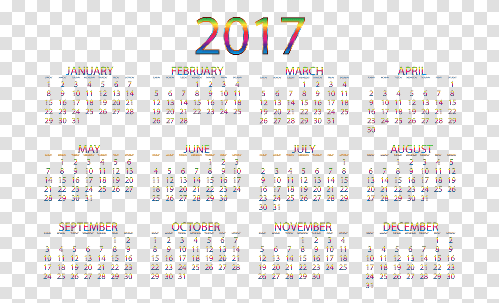 Tjue Sytten 2017 Kalender R Dato Tid Mned Calendar, Scoreboard, Word Transparent Png