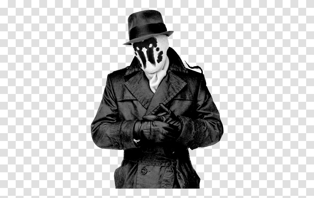 Tkandmit Watchmen Rorschach, Hat, Person, Coat Transparent Png