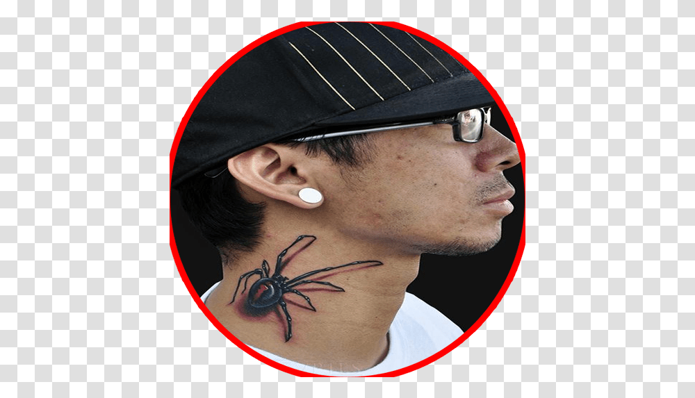 Tlcharger Neck Tattoo Designs Google Play Apps Southern Black Widow, Person, Invertebrate, Animal, Skin Transparent Png