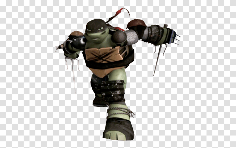 Tmnt 2012 Raphael 19 Teenage Mutant Ninja Turtle Robot Shredder, Person, Human, Toy, Figurine Transparent Png