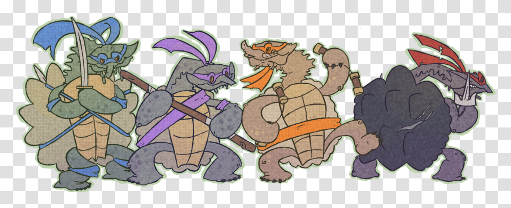 Tmnt Alligator Snapping Turtle, Dragon, Painting, Plant Transparent Png