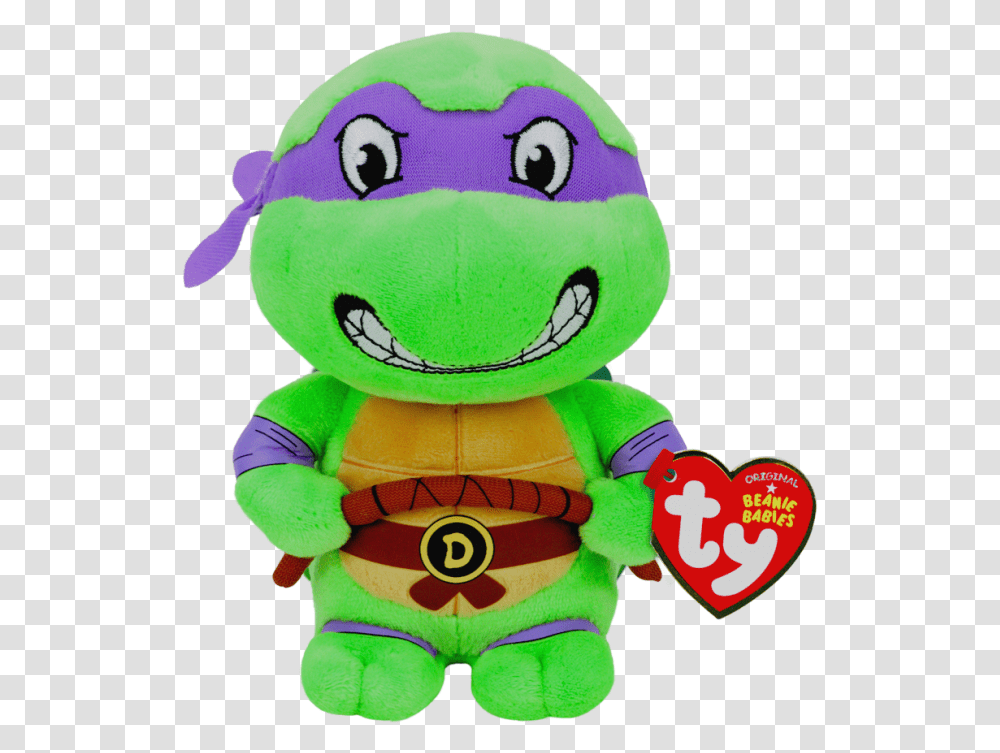 Tmnt Donatello Beanie Babies Teenage Mutant Ninja Turtle Baby Raphael, Plush, Toy, Robot Transparent Png