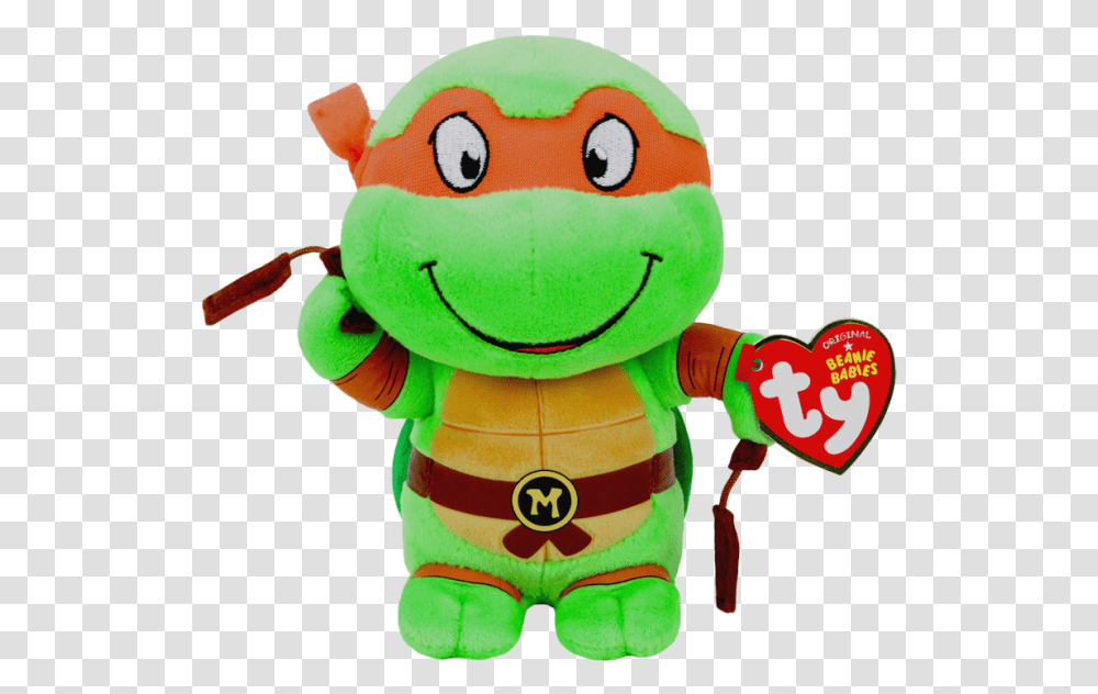 Tmnt Michelangelo Beanie Babies Teenage Mutant Ninja Turtles, Toy, Plush Transparent Png