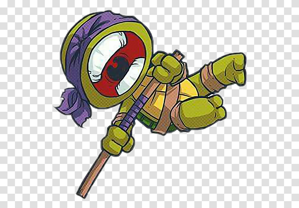 Tmnt Tortugasninja Donatelo Donnie Teenage Mutant Ninja Turtles Chibi, Drawing, Insect, Invertebrate Transparent Png