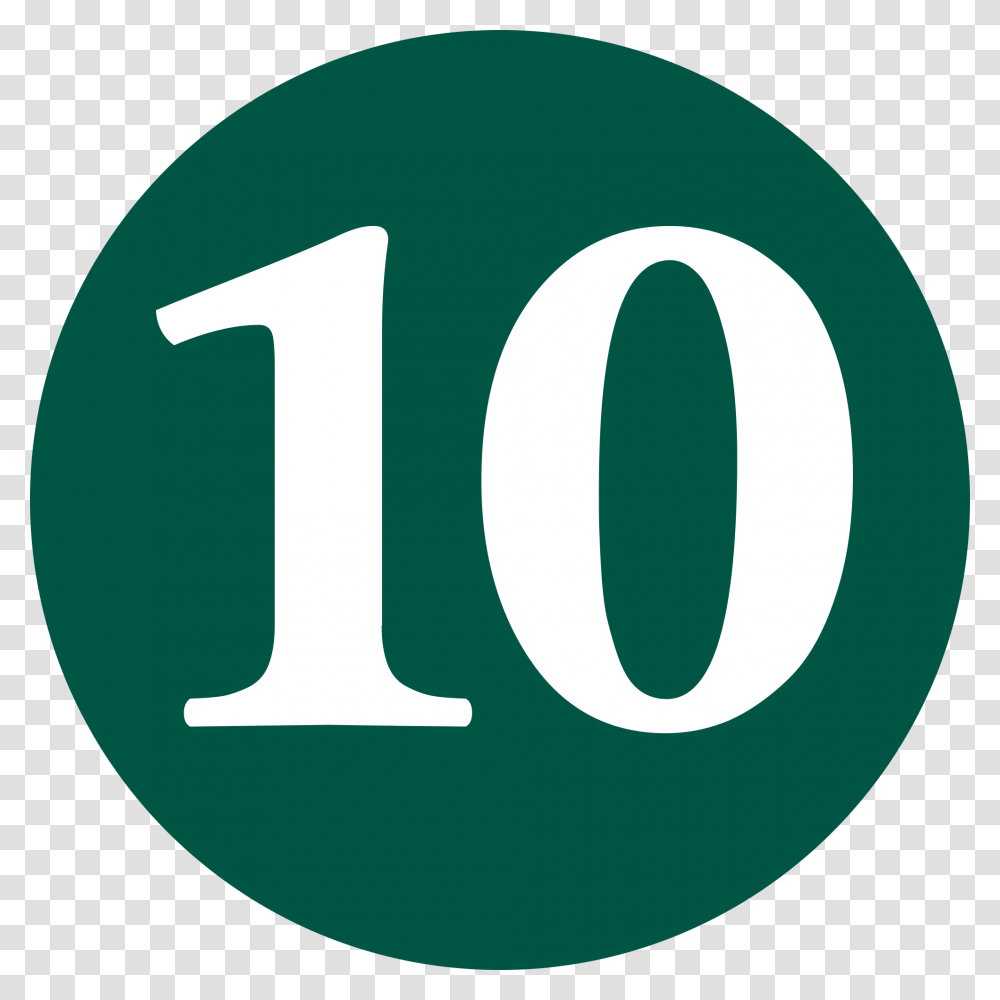 To 10 Numbers Number 10 In A Circle, Label Transparent Png