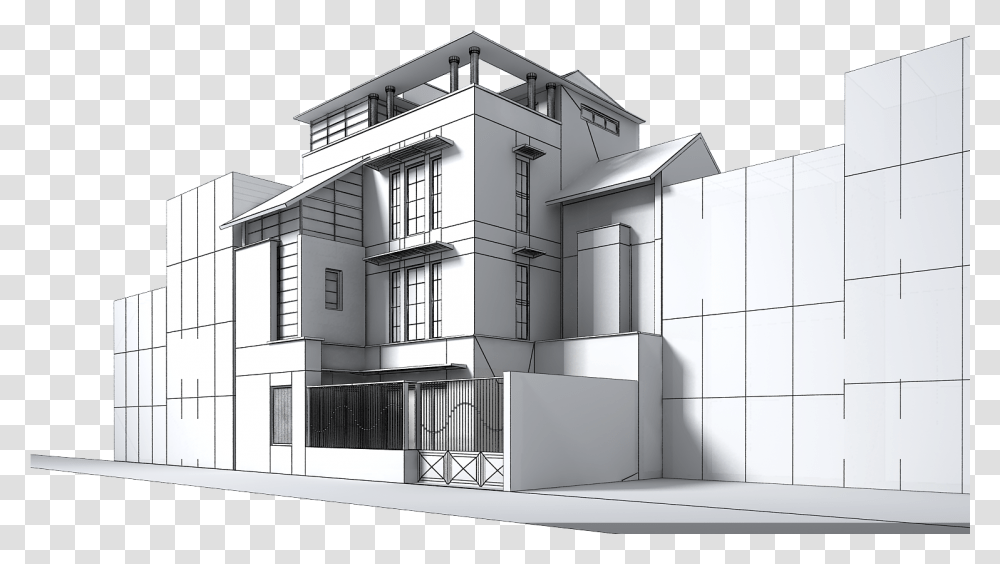 To 3d Model 3d House Model, Housing, Building, Villa, Mansion Transparent Png