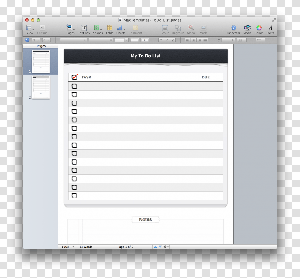 To Do List Template Pages List Template, Word, Electronics, File Transparent Png