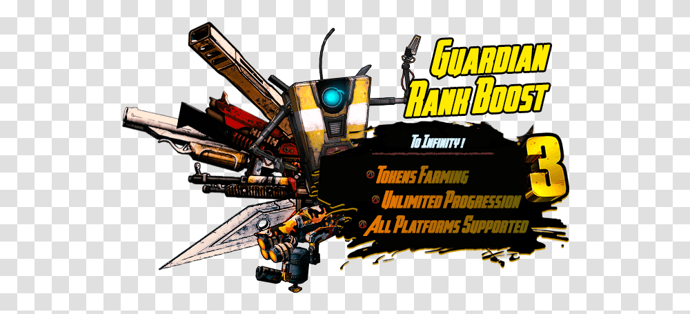 To Infinity Guarding Rank Boost Borderlands3 Explosive Weapon, Person, Poster, Advertisement, Apidae Transparent Png
