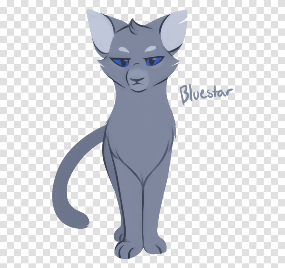 To Medium Sized Blueline Longhair Warrior Cat Bluestar Art, Pet, Mammal, Animal, Egyptian Cat Transparent Png