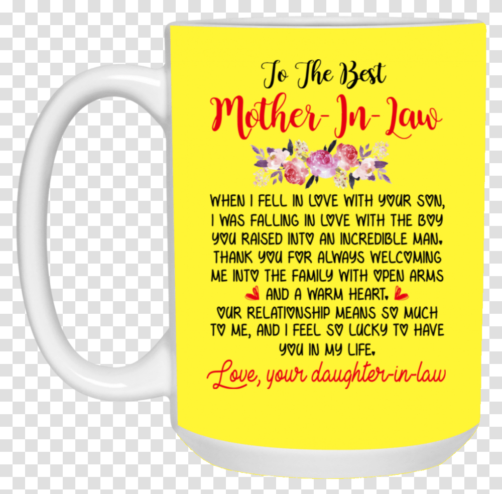 To The Best Mother In Law My Mother In Law Mug, Coffee Cup, Outdoors, Flyer Transparent Png