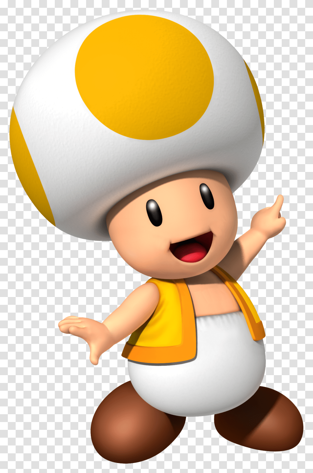 Toad Clipart Happy Yellow Toad From Mario, Person, Human, Doll, Toy Transparent Png