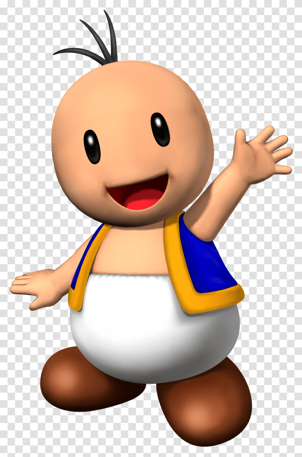 Toad From Mario Without His Hat, Doll, Toy, Plush, Person Transparent Png
