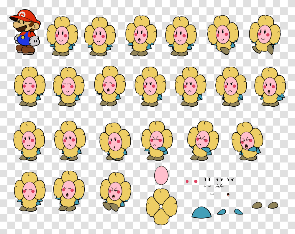 Toads Toadettes And Toad Kids Https, Rug, Pattern, Super Mario Transparent Png