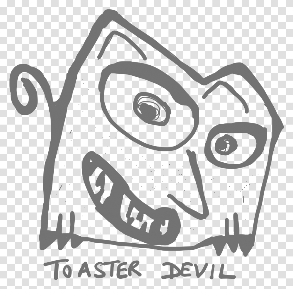 Toaster Devil, Alphabet, Doodle Transparent Png