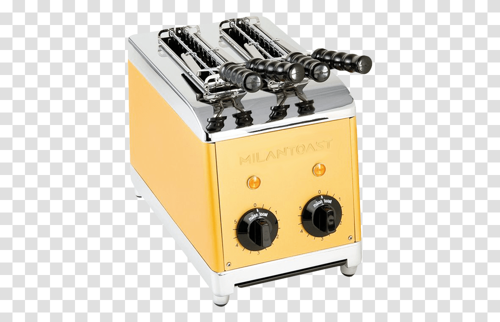 Toaster With Tongs Yellow Gold, Appliance, Machine, Cooktop, Indoors Transparent Png