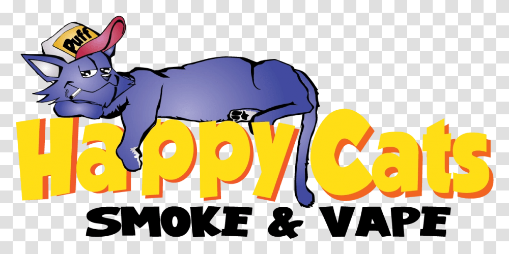 Tobacco Vape Happy Cats Goodyear Arizona Cartoon, Text, Alphabet, Number, Symbol Transparent Png