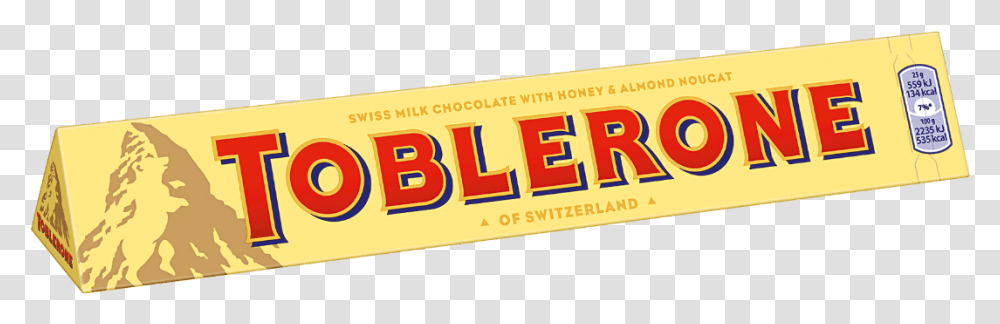 Toblerone Milk Chocolate, Label, Number Transparent Png