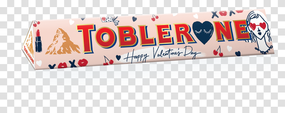 Toblerone White Chocolate Sleeve Designed By Soleil Toblerone Valentine Day Pack, Word, Number Transparent Png
