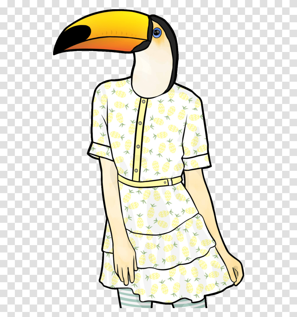 Toco Toucan By Chtosmiley Toucan, Apparel, Coat, Person Transparent Png